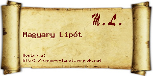 Magyary Lipót névjegykártya